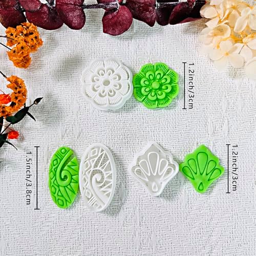 Xaekicr Polymer Clay Cutters Set – 3PCS Decorative Clay Cutters for Polymer Clay Jewelry, Carved Pattern Clay Earring Cutters Shapes, DIY Clay Tools for Earrings and Crafts - Image 2