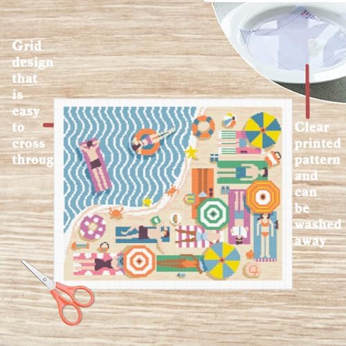 FREEBLOSS 11CT Flamingo Pattern Cross Stitch Wall Hanging Kit 15.7"x19.7" - Image 3