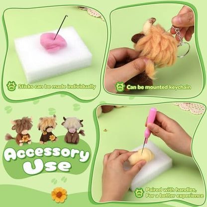 Yizzvb Needle Felting Kit Beginners Wool Felting Supplies Kits - Image 5
