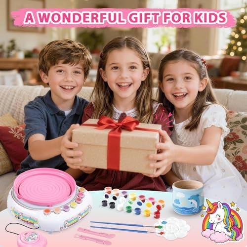 Cmiolacuna Pottery Wheel for Kids, Unicorn Kit with Air-Dry Clay, Ages 8-12 - Image 7