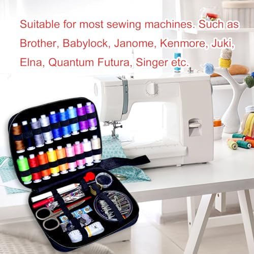 Sewing Kit with Case Portable Sewing Supplies for Home Traveler, Adults, Beginner, Emergency, Contains 18 Sewing Thread, Scissors, Needles, Measure etc - Image 6