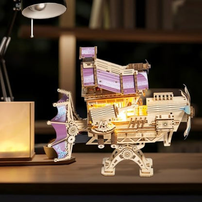 3D Wooden Puzzles for Adults, DIY Spacecraft Model Building Kit - Image 6
