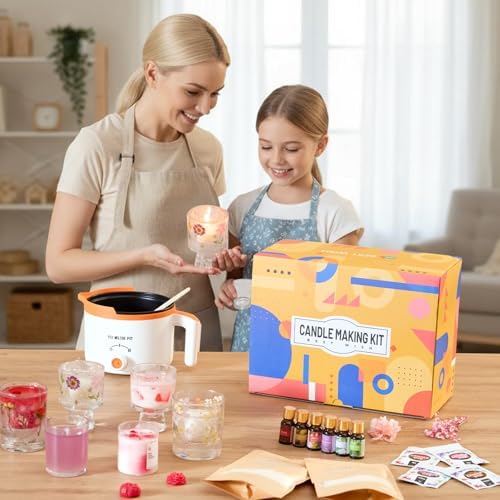 2-in-1 Soy & Jelly Wax DIY Candle Making Kit for Beginners & Adults - Image 4