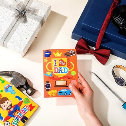 Fullhawl 48 Set Father's Day Card Making Kit with Stickers and Envelopes - Image 4
