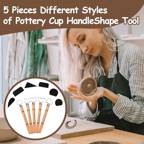 GeryVtee Pottery Mug Handle Tool Set Clay Carving Tools for Craft Projects - Image 6