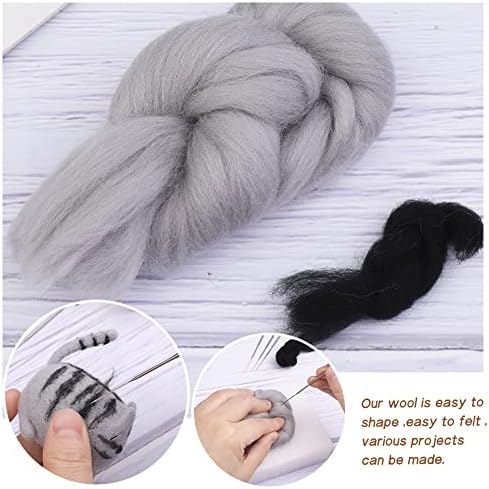 QMNNMA Felting Kit for Beginner, Tabby Cat Wool Felting Kit for Beginner - Image 5
