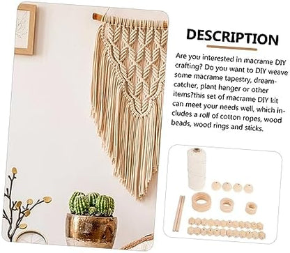 LIFKICH DIY Macrame Kit for Adults Macrame Tapestry Material Wall Art Decoration Woven Kit - Image 6