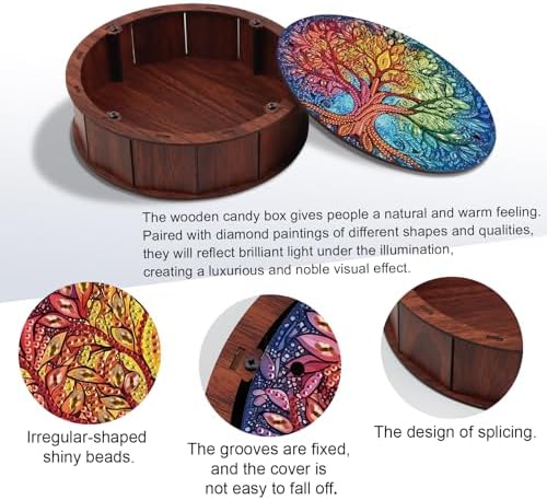 DIY Diamond Painting Fruit Bowl Storage Box, Tree Decorated Tray Diamond Painting Craft Set, for organising Desk Items, a Versatile and Creative Handmade Gift - Image 4