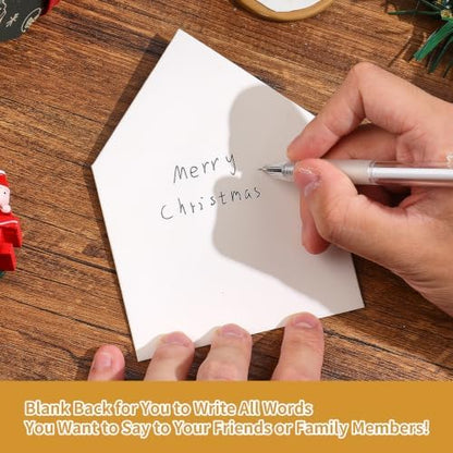 VYRANA Christmas DIY Coloring Greeting Cards, 20Pcs Holiday Blank Art Paper Cards for Kids Adults, Festive Xmas Party Craft Supplies, Gift Ideas for Mom, Friends, Thank You & Greeting Card Collection - Image 3