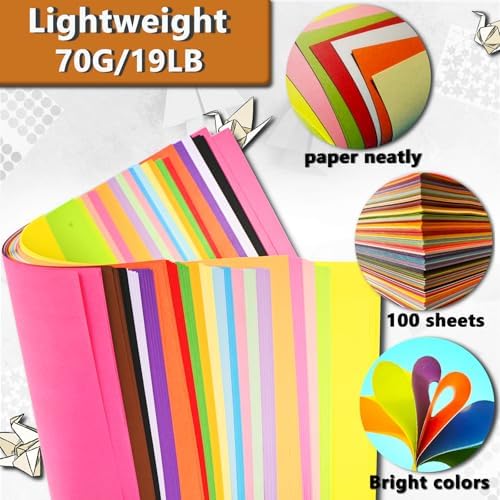 100 Sheets Colored Printer Paper 20 Assorted Colors 8.3 X 11.7" - Image 4