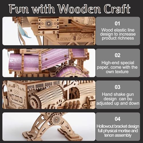 3D Wooden Puzzles for Adults, DIY Spacecraft Model Building Kit - Image 4