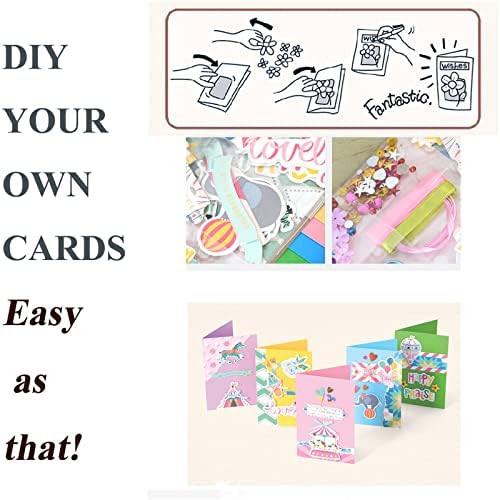 Gigicloud Paper Card Making Kits Colorful Handmade Greeting Card Kits DIY Making Material Set for Birthday Invitation, Thanksgiving, Christmas,Holiday,Baby Shower - Image 3