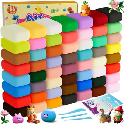 ARTPAR Air Dry Clay 56 Colors,Modeling Clay for Kids,Molding Magic Clay Kit by ARTPARencourageKidsexplorationartandcrafts