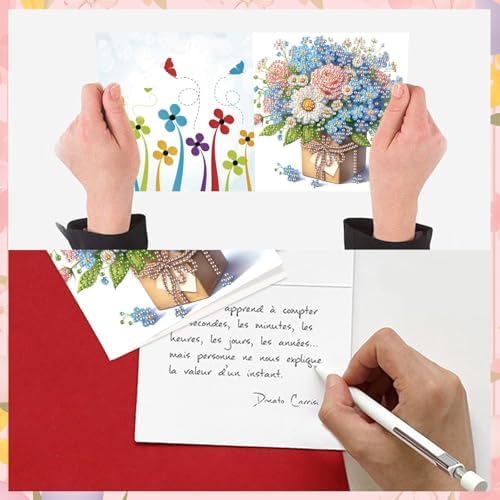 8 Packs Diamond Art Painting Greeting Card Kit Diamond Art Greeting Cards - Image 4