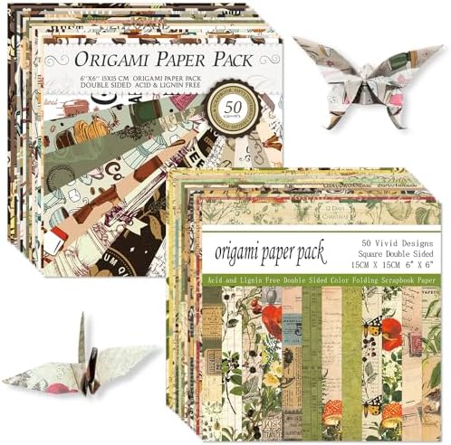 6x6" Origami Paper,100Sheets Double Sided Colored Paper,Square Craft Paper by Mifuner