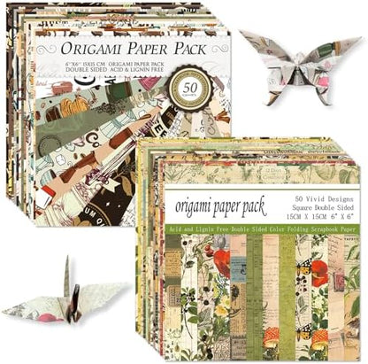6x6" Origami Paper,100Sheets Double Sided Colored Paper,Square Craft Paper by Mifuner
