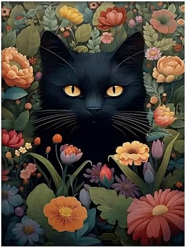 Cat Paint by Numbers Kit for Adults, 16x20 inch by MANDUN