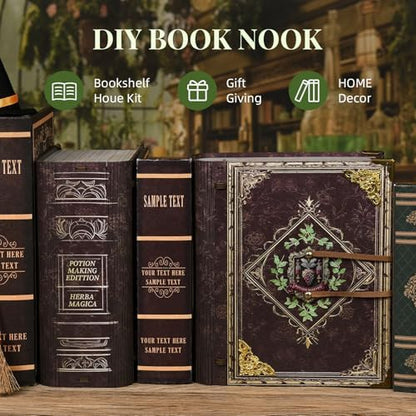 MiniCity Potion-Making DIY Book Nook Kit, Miniature House Puzzle with LED - Image 6
