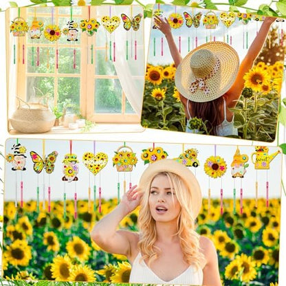 JellyArch Sunflower 30 Pack DIY Wind Chime Kit Art and Crafts - Image 4