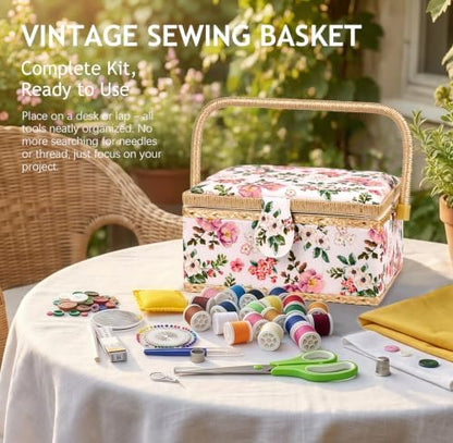 MKNZOME Sewing Box with Supplies Kit for Women, Complete Accessories - Image 7