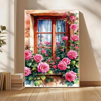 Mowana Paint by Numbers Kit for Adults Beginner – Flowers Framed Paint by Numbers for Adults with Easel – Easy DIY Acrylic Oil Painting Kit Canvas Wall Art Decor 8x12inch - Image 7