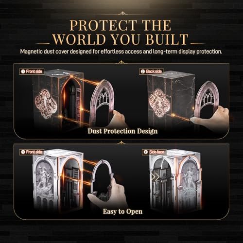 MiniCity 2-Piece Book Nook Kit Set, Milan and St Charles Church with LED - Image 2