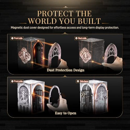 MiniCity 2-Piece Book Nook Kit Set, Milan and St Charles Church with LED - Image 2