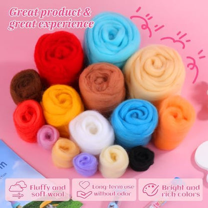 UOOU Needle Felting Kit, Mushroom Wool Felting Kit with Felted Supplies - Image 4