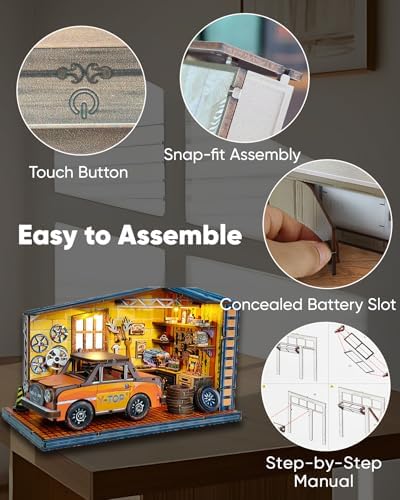 DIY Miniature House Kit Dollhouse Kit for Adults to Build Mini Garage - Image 2