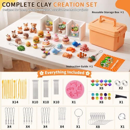 130 Pcs Polymer Clay Kit 48 Colors Oven Bake Clay 40g Large Block,Non-Toxic - Image 3