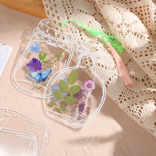 TaoBary 152 Pcs Dried Flower Bookmark Set DIY with Tassels, Pastel Color - Image 6