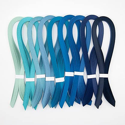 Quilling Strips 5mm Paper Quilling Set Solid Color Star Origami Paper DIY Hand Crafts Single Color Quilling Paper Filigee Strips (Navy Blue) - Image 2