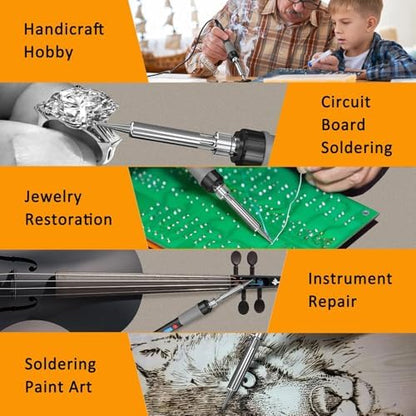 28pcs New Wood Burning Kit With Letter Stamps Copper Mold DIY，Hot Stamps Tool with Figure Alphabet,Wood Burner Tips Adjustable Temperature Soldering Iron Pen,DIY Kit Carving Adults Crafts Beginners - Image 6
