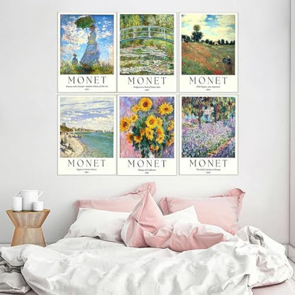 6 Pack Monet Paint by Numbers Kit for Adults Beginner (Without Frame) - Image 3