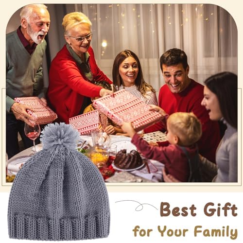 Maasechs Knitting Kits for Beginners Adults Complete Hat Knit Set with Yarn Bamboo Needles Starter Crochet Kit with Full Knitting Crochet Accessories for Women and Men(Gray) - Image 7
