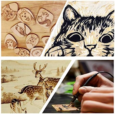 Wood Burning Kit, 110 Pieces Wood Burning Tool with Adjustable Temperature 200-420°C, Professional Wood Burner Pen for Embossing Carving Soldering - Image 6