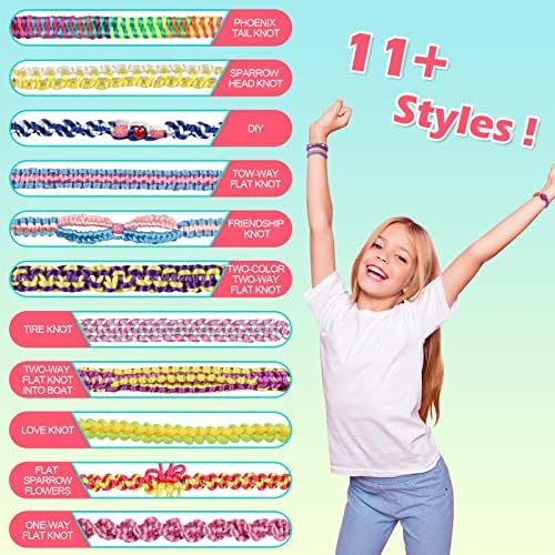 DDAI Friendship Bracelet Refill Pack for Kids 6+ – Bracelet Making Refill Supplies with Extra Cords, Charms & Stickers, DIY Arts and Craft Accessories - Image 7