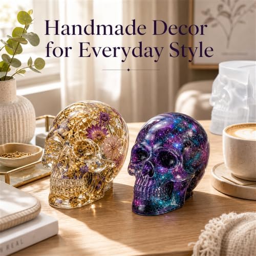 3pcs 3D Skull Resin Molds,Skull Molds for Epoxy Resin Casting- Candle Wax - Image 6