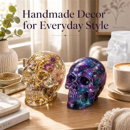 3pcs 3D Skull Resin Molds,Skull Molds for Epoxy Resin Casting- Candle Wax - Image 6