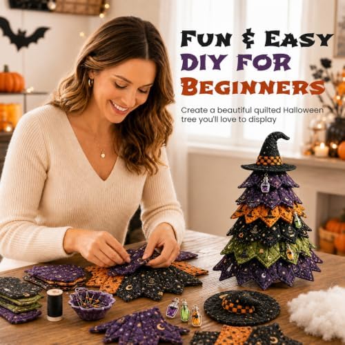 Daily Partner DIY Halloween Quilted Fabric Tree Kit - Image 6