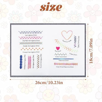 ZEELONA 2026 New DIY Embroidery Stitch Book Kit, Portable All Scenario Embroidery Stitch Book with 106 Universal Embroidery Stitches Sewing Kit and Instructional Tutorial for Beginners Sew Enthusiast - Image 2
