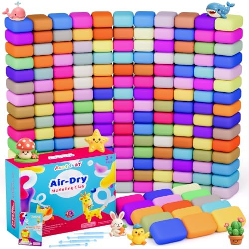 Aestd-ST Air Dry Clay 180 Colors, Modeling Clay for Kids, DIY Magic Clay by Aestd-STqualityclay