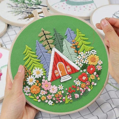 Louise Maelys Garden House Embroidery Kit for Beginners Forest DIY - Image 5