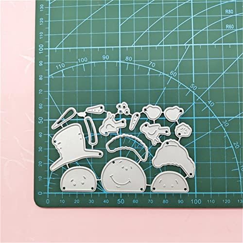 Scrapbooking Die-Cuts, Christmas Metal Cutting Dies for Card Making, Paper Craft Punch Template, Background Embossing Stencils, DIY Album Décor (Hat Snowman-10x6.7cm) - Image 6