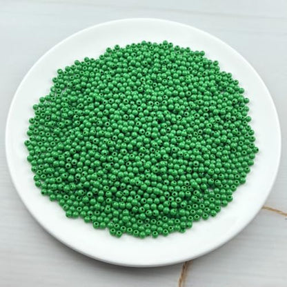 2000pcs Acrylic Round Beads for Crafts 4mm Resin Candy Color Spacer Beads with Hole for Jewelry Making Sewing Crafts Decoration Necklaces Bracelets Earrings Supplies(Dark Green) - Image 2