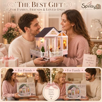 Spilay DIY Miniature House Kit for Adults, Miniature Dollhouse Kit - Image 6