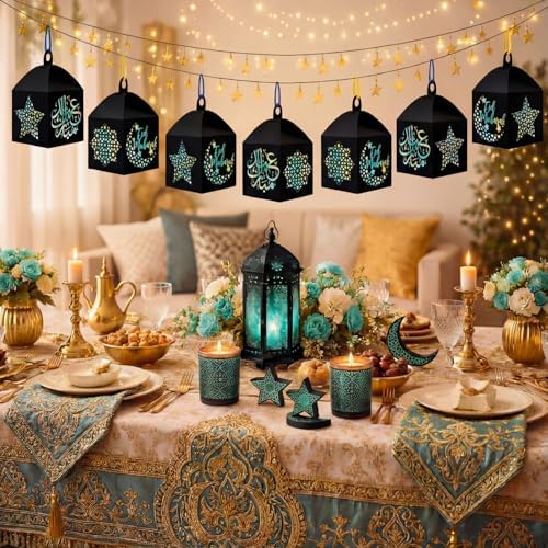 Maitys 16 Sets Eid Mubarak Paper Lantern Suncatcher Craft Kits for Adults - Image 5