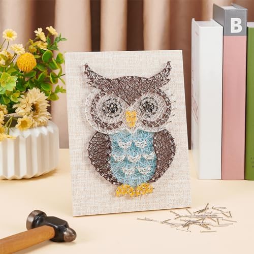 WEBEEDY DIY String Art Kit Owl Craft Kit Creative Craft Kits for Adult Graduation Christmas Halloween Gifts Home Wall Table Graduation Party Decorations - Image 5