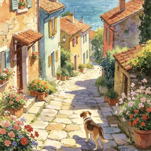 NKVNKV Paint by Numbers Kit for Adults Beginners, Mountain Adult Paint by Numbers on 20" Lx16 W Canvas for Painting Kits for Adults in Colorful Box，for Gift Home Wall Decor Without Frame by NKVNKV