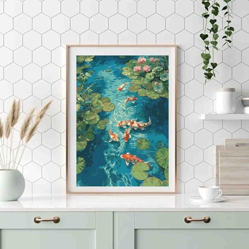 DYAIANGMU Fish Paint by Numbers Kit for Adults Beginners 19.6X15.7inch - Image 3